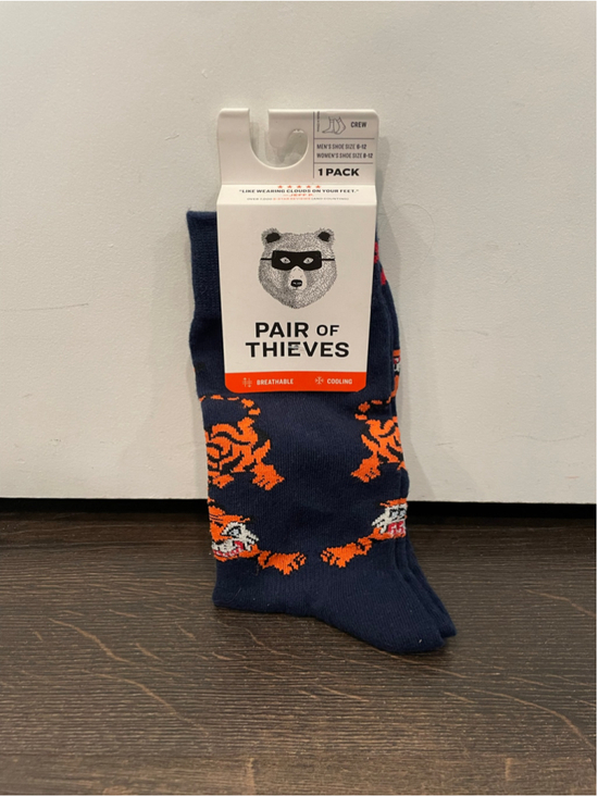 Pair of Thieves Other - Pair of Thieves Crew Socks Navy Tiger Print NWT Mens size 6-12 Womens 8-12